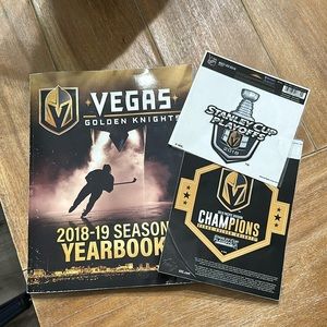 VGK 2018-2019 Season year book with 2 new stickers.